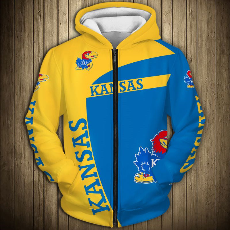 Kansas Jayhawks Zip-Up Hoodie - Rock Chalk, Style On